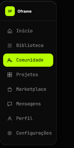 Menu do Oframe